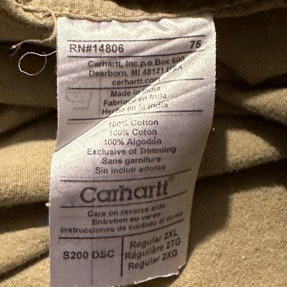 Carhartt National Park Volunteer Beige Short Sleeve Shirt with Patch & Button Po - Picture 11 of 16